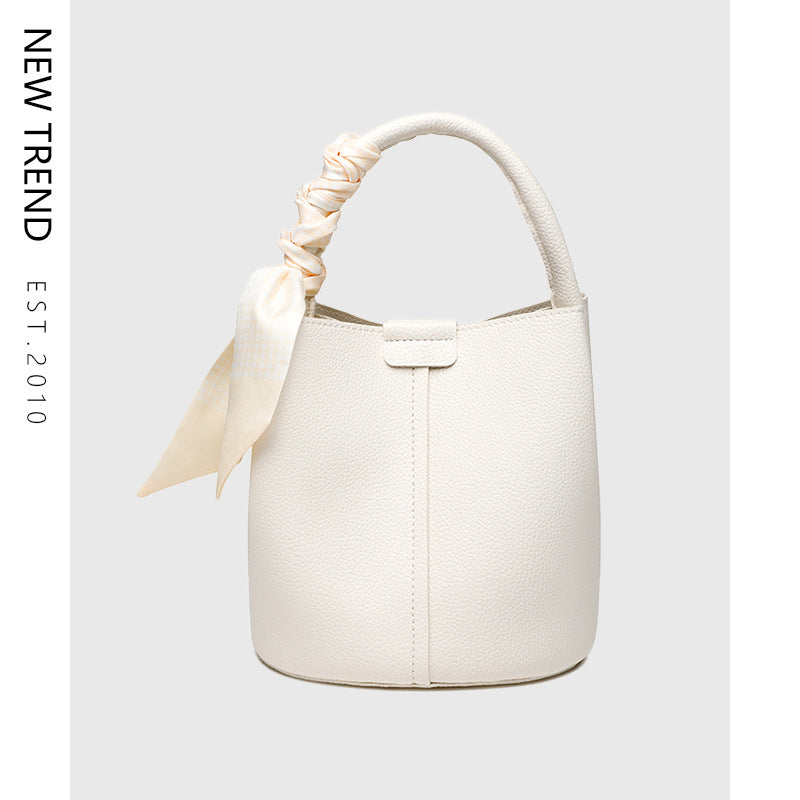 Niche Lychee Pattern Soft Leather Bag