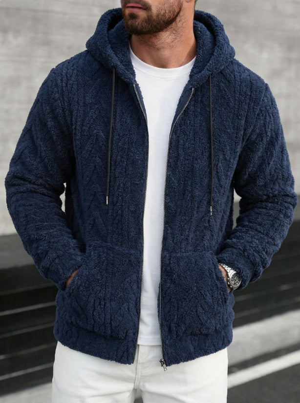 Men's Casual Hooded Sweatshirt Loose-fitting Knitwear