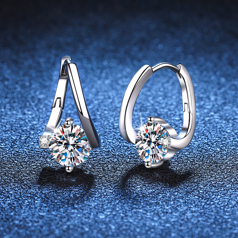 S925 Silver Moissanite Luxury Earrings