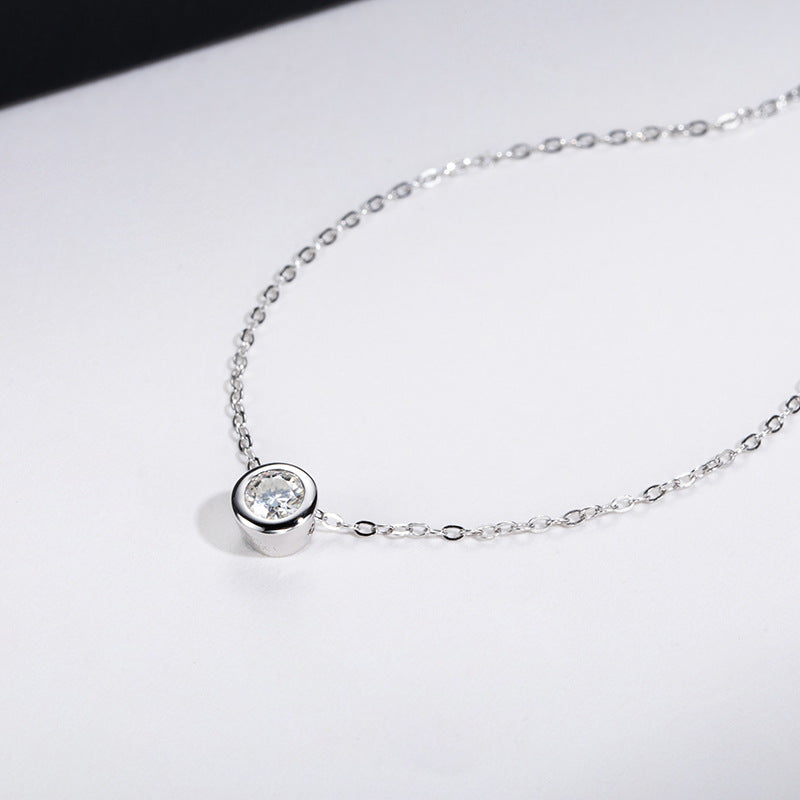 Moissanite Necklace S925 Sterling Silver Pendant