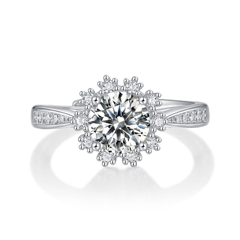 Ring S925 Silver Ice And Snow Female Ring