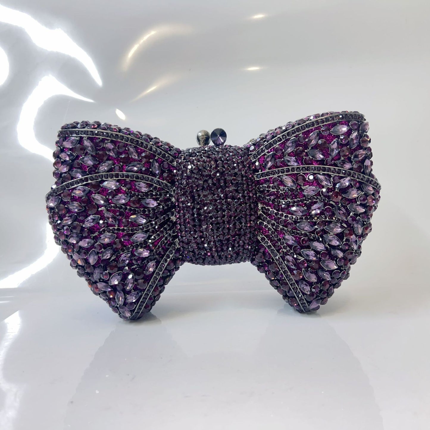 Bow Rhinestone Clutch