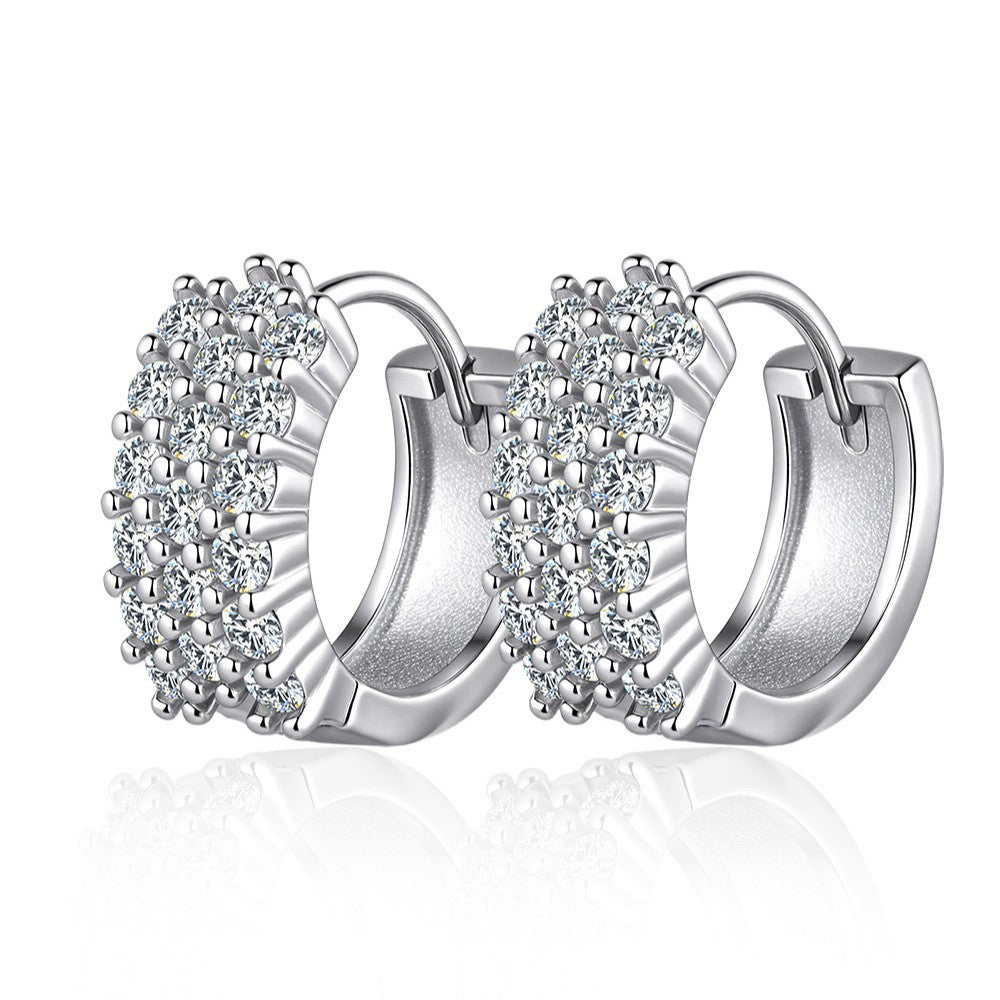 925 Sterling Silver Moissanite Earrings  Asymmetrical American Design