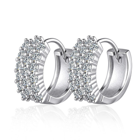 925 Sterling Silver Moissanite Earrings  Asymmetrical American Design