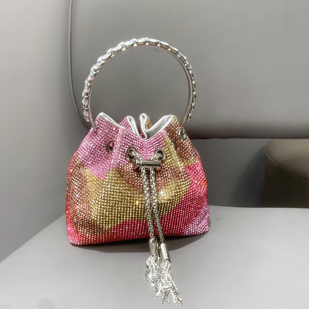 Crystals-embellished Tote bag with shoulder crossbody strap