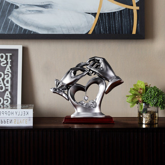 Hand Heart-shaped Crystal Figurines Home Decor