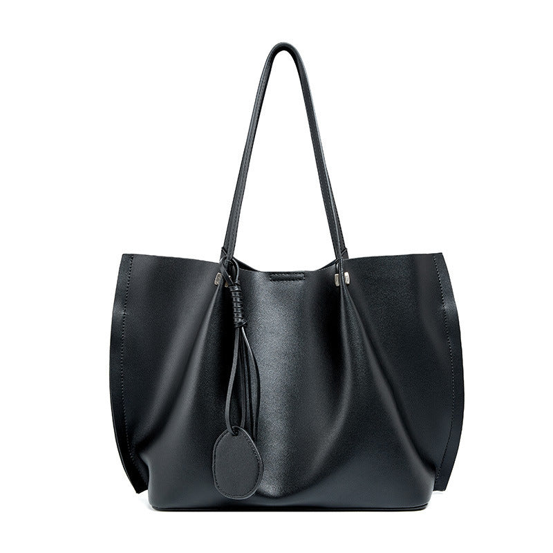 Tote Shoulder Bag in Calf Leather