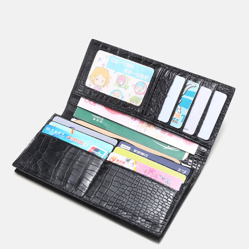 Long Wallet in Crocodile Skin Leather