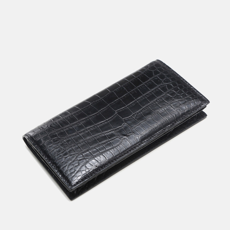 Long Wallet in Crocodile Skin Leather