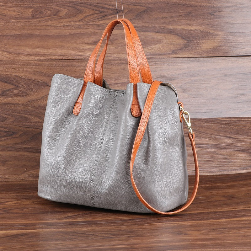 Calf Skin Tote Shoulder Bag