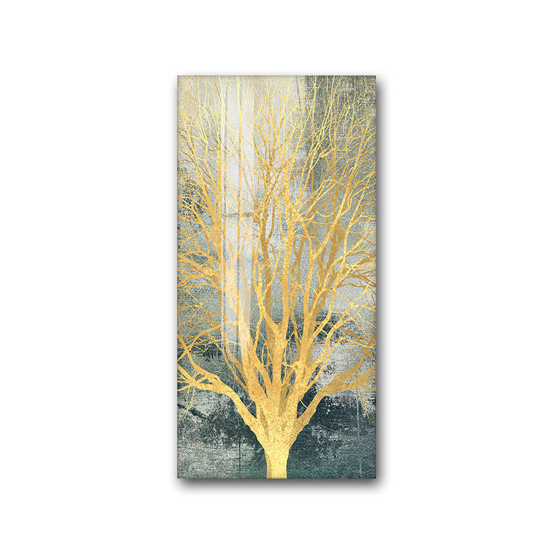 Entrance Metal Living Room Style Luxury Crystal Porcelain Painting