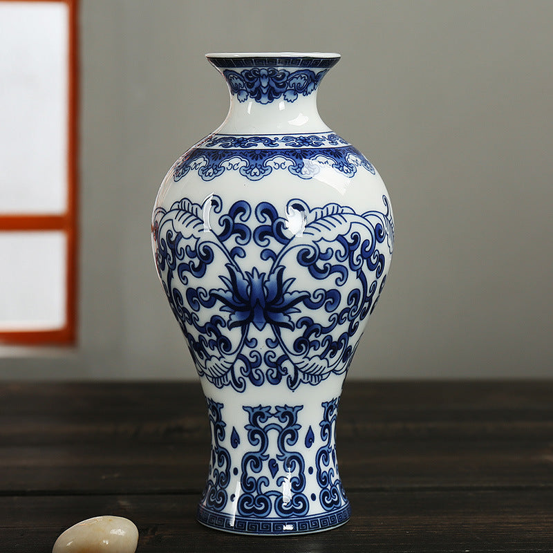 Blue and white porcelain bottle mini