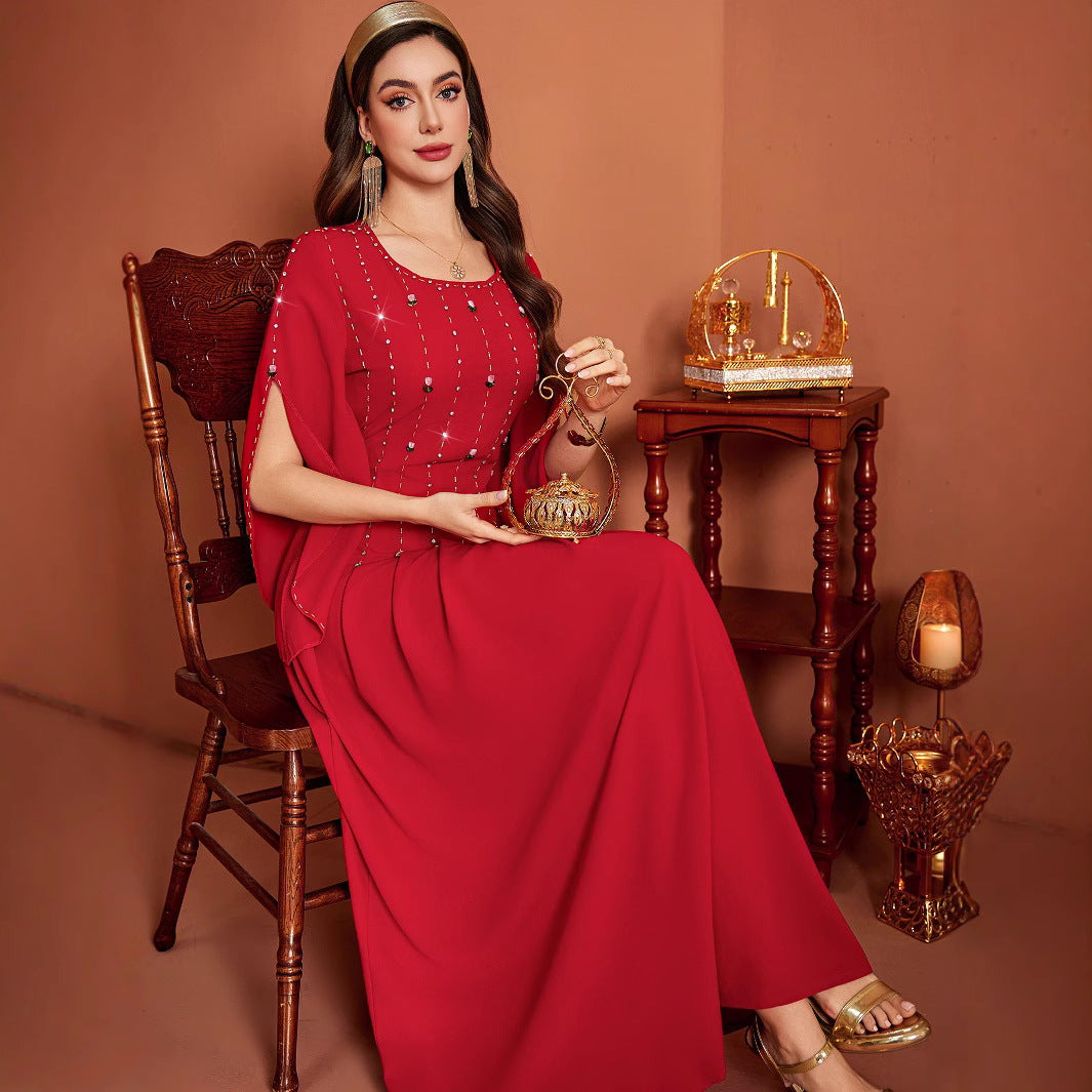Sequined Hand embroidered Vertical cut sleeves Dress