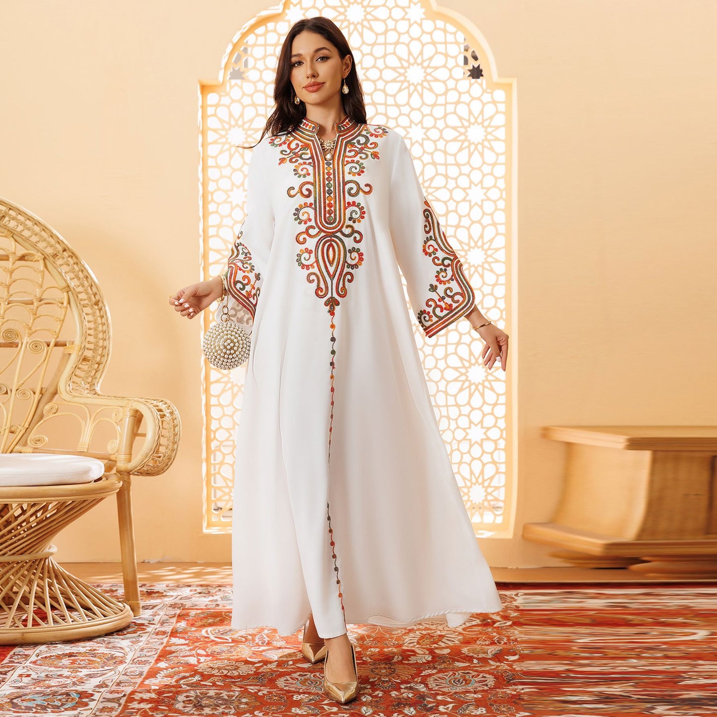 Long dress with Embroidery