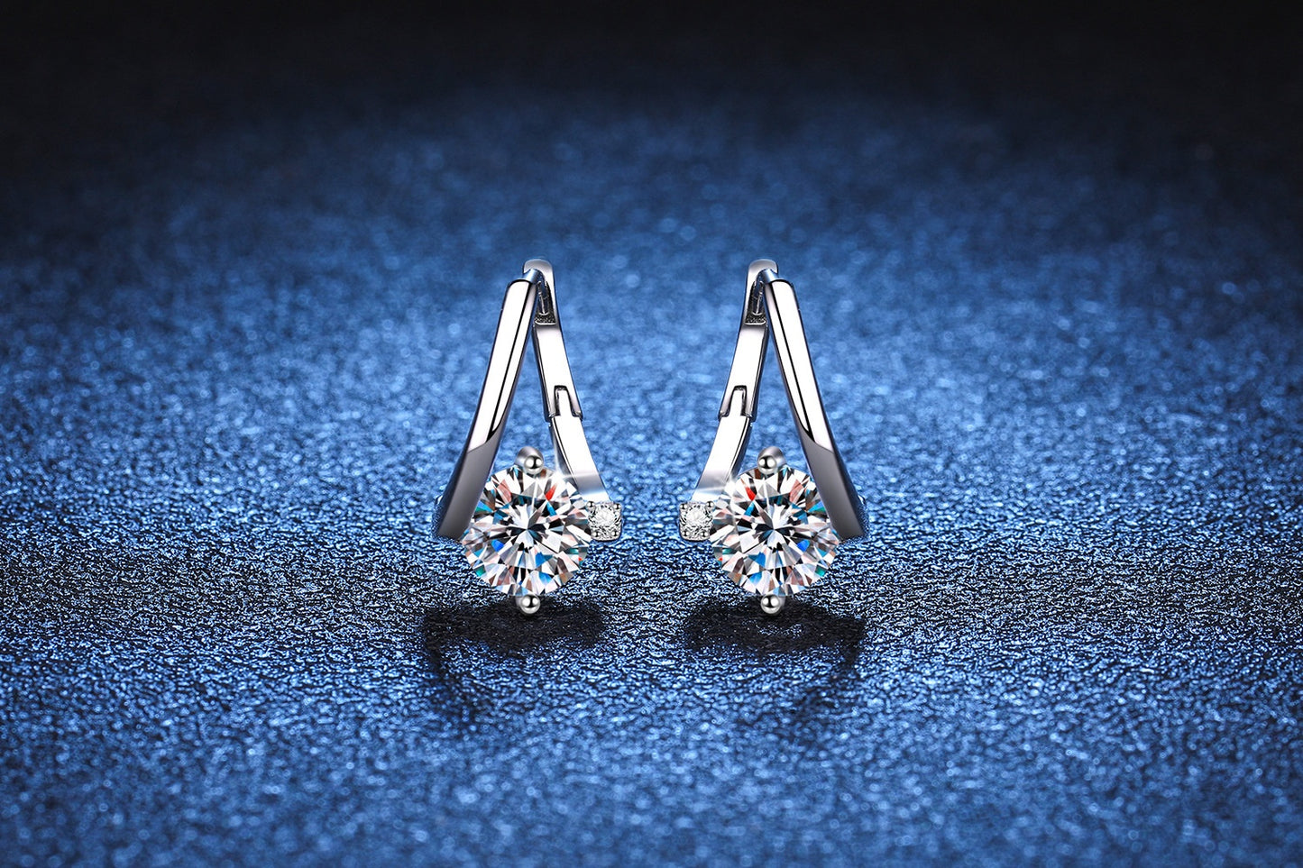 S925 Silver Moissanite  Luxury Earrings