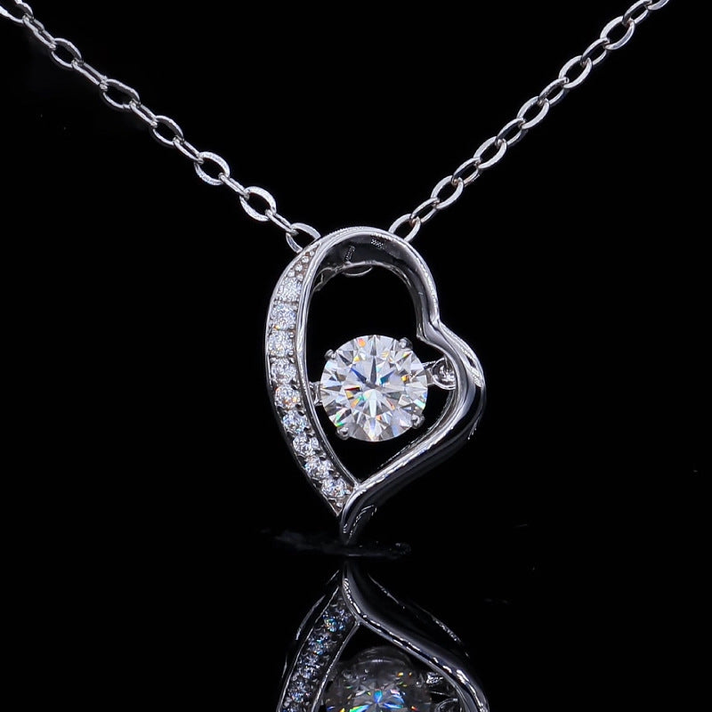 Heart Shaped  0.5 Carat Moissanite Necklace