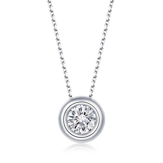 Moissanite Necklace S925 Sterling Silver Pendant