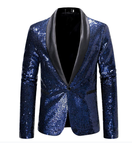 Men's Casual Shiny Party Blazer