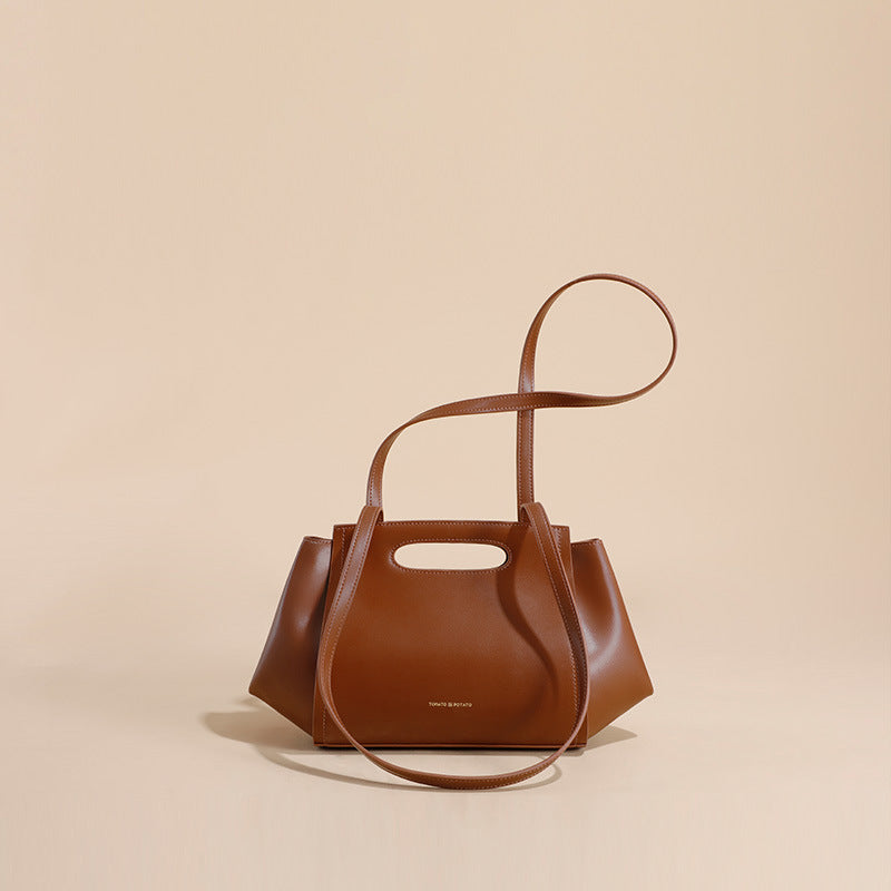 Calf Leather Versatile  Shoulder Bag