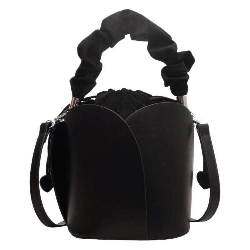 Leather Bucket Tote Bag