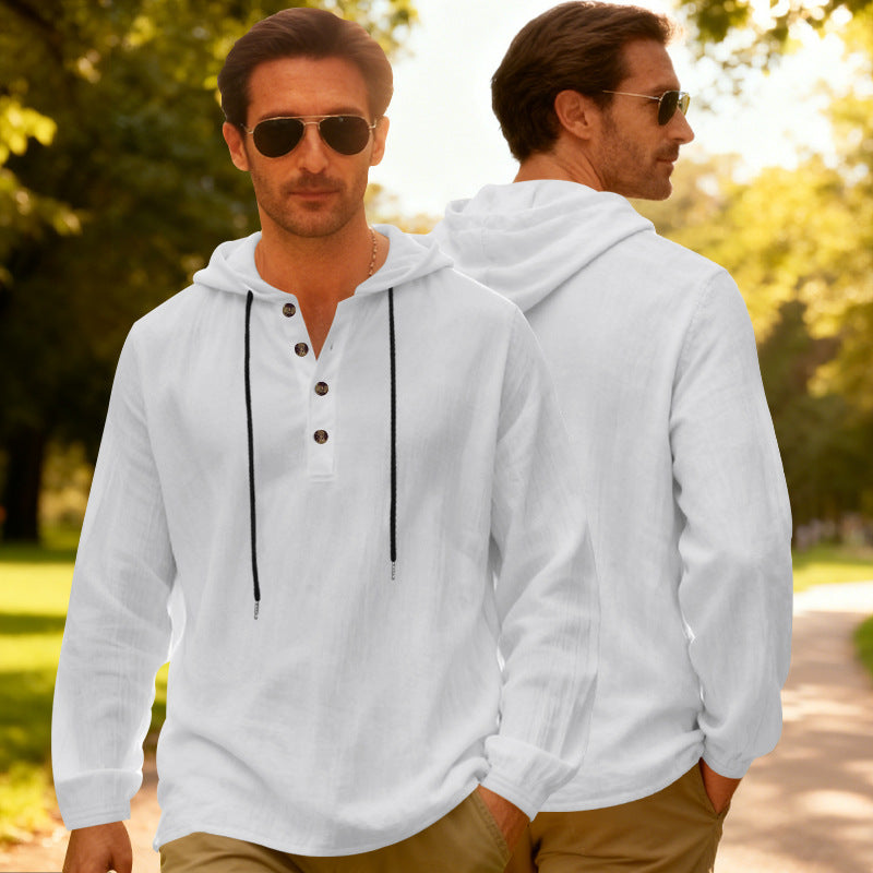 Breathable Hooded Long-Sleeve Shirt