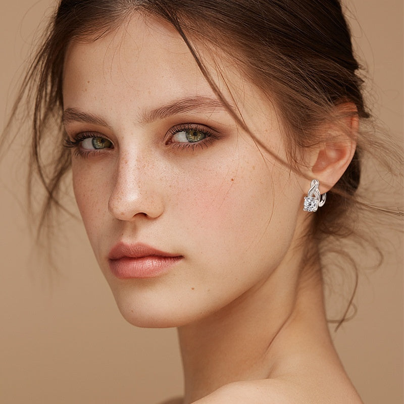 Luxury Moissanite Twist Earrings