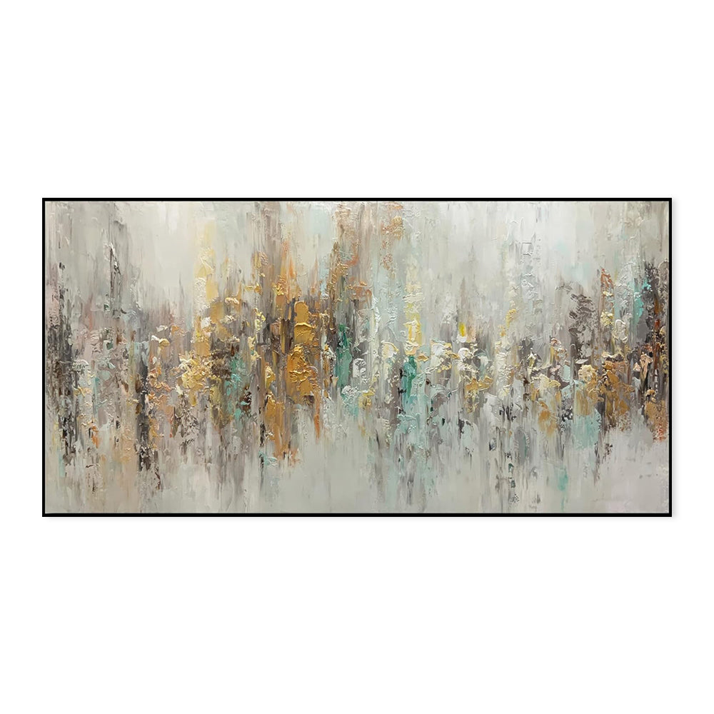 Handmade Abstract Oil Painting On Canvas Light Luxury Horizontal Wall Art For Living Room  Decor