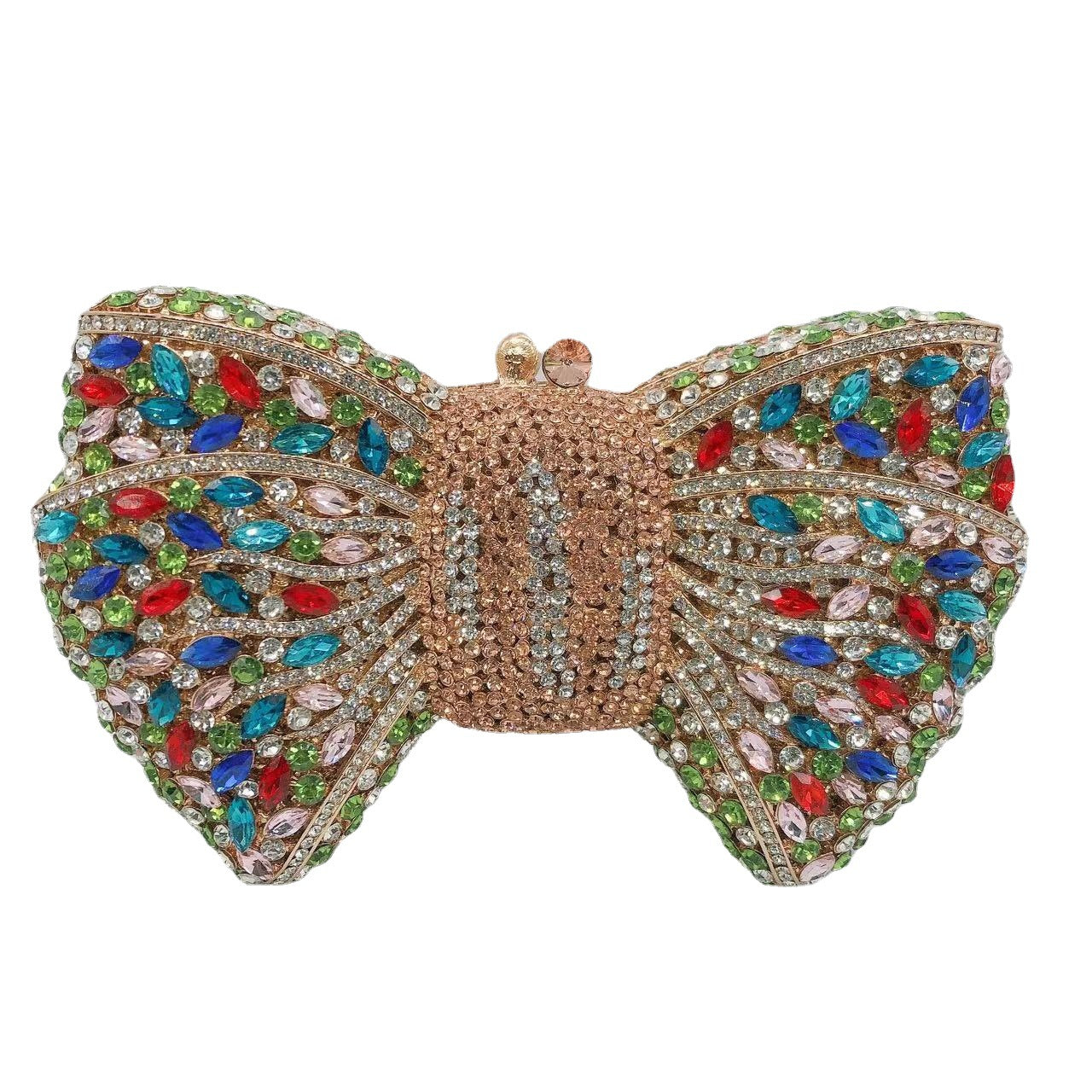 Bow Rhinestone Clutch