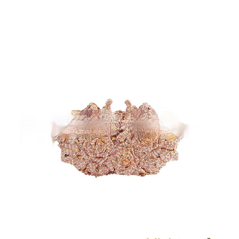 Flower Rhinestone Clutch