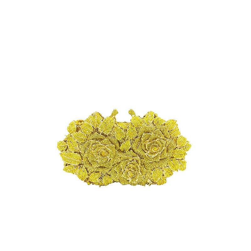 Flower Rhinestone Clutch