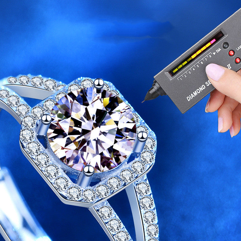 S925 Silver 1 Carat Moissanite Ring