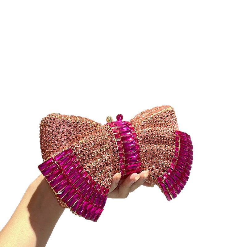 Fashion Bow Clutch in Gem and crystals