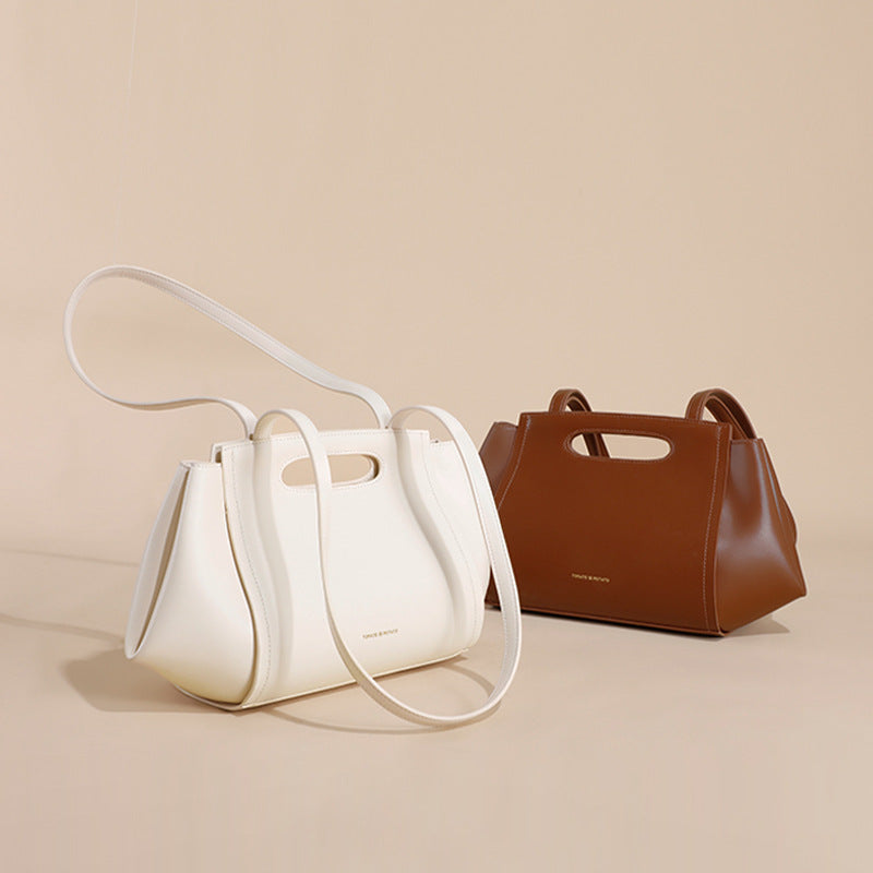 Calf Leather Versatile  Shoulder Bag
