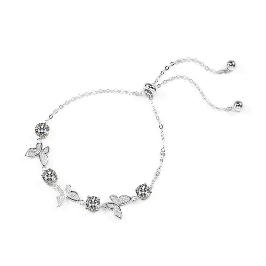 S925 Sterling Silver 0.5-ct Moissanite Bracelet Minimalist Versatile Jewelry