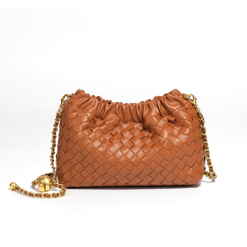 Cloud-shaped Woven Crossbody Bag