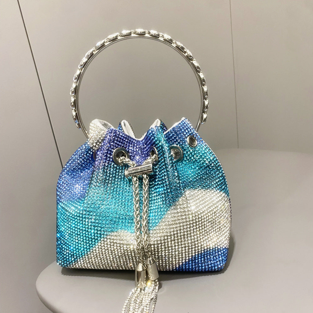 Crystals-embellished Tote bag with shoulder crossbody strap