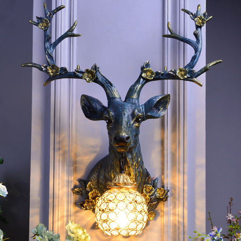 Antlers Wall Lamp Vintage Ornament Wall Lamp