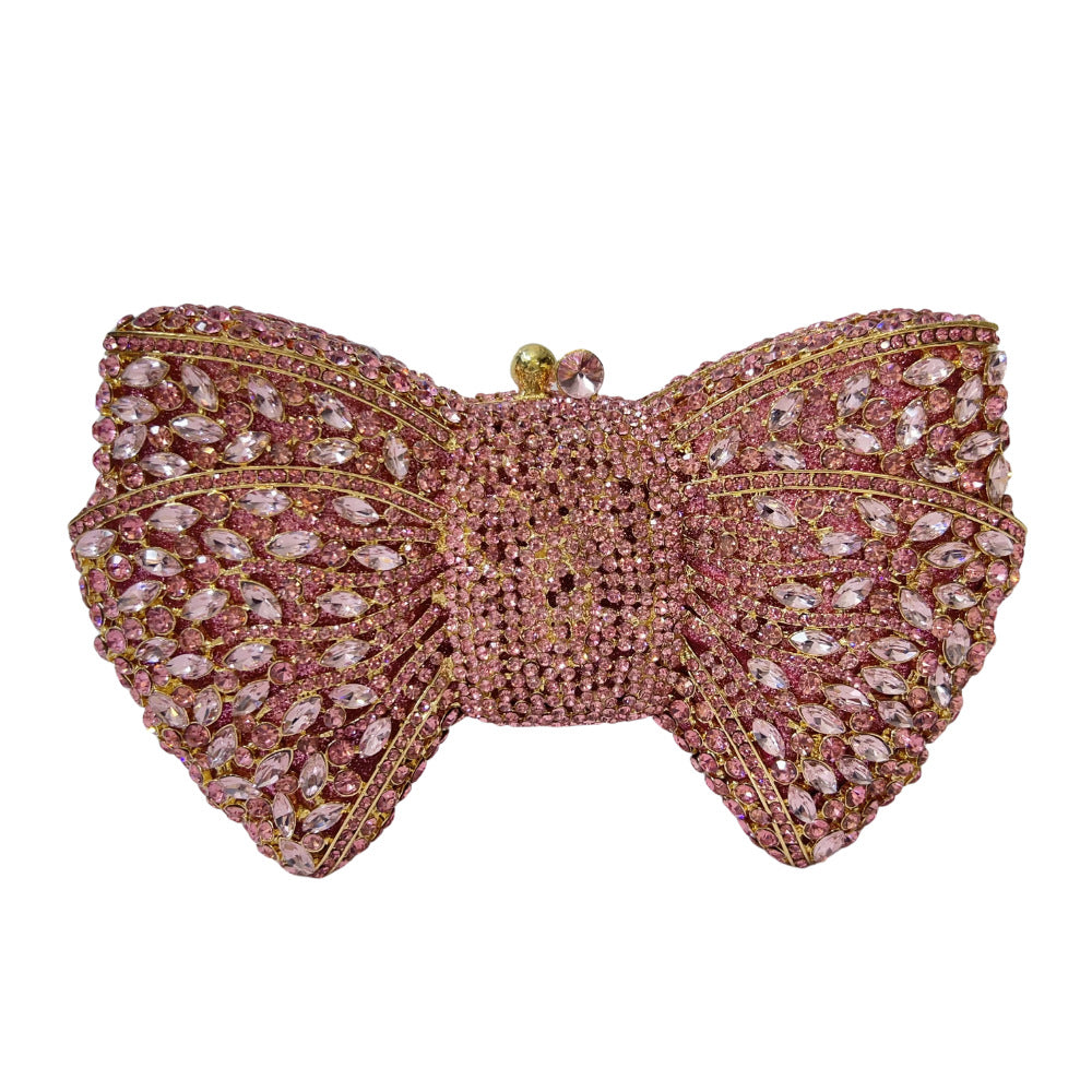 Bow Rhinestone Clutch