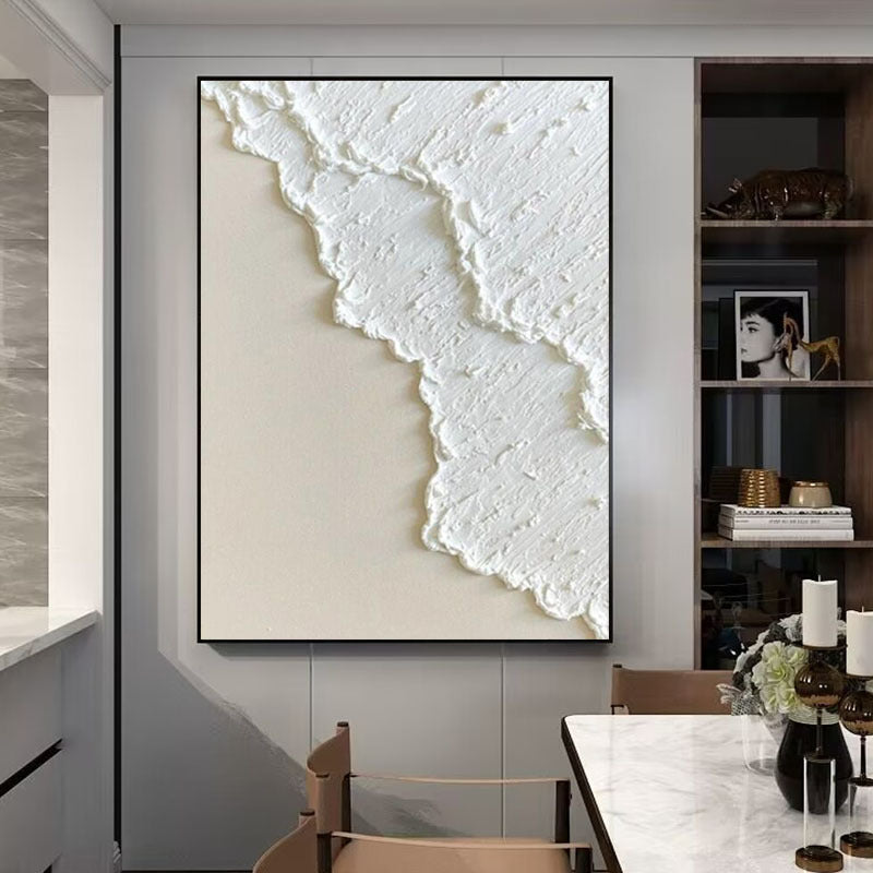 Hand Painted Three-dimensional Oil Painting Niche White