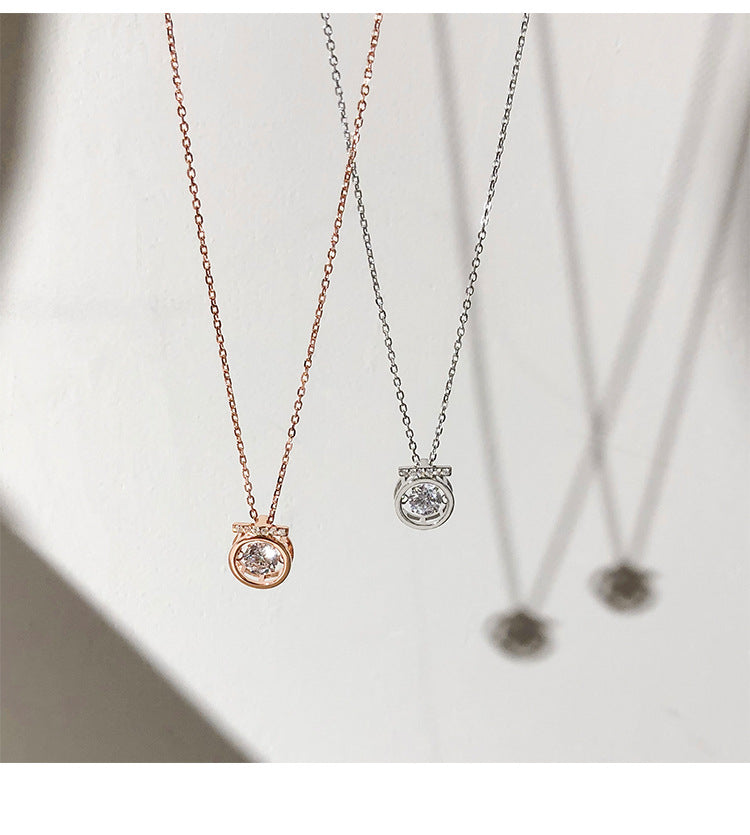 S925 Sterling Silver Beating Heart Necklace