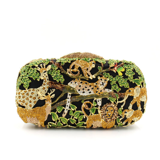 Oil drop crystal clutch