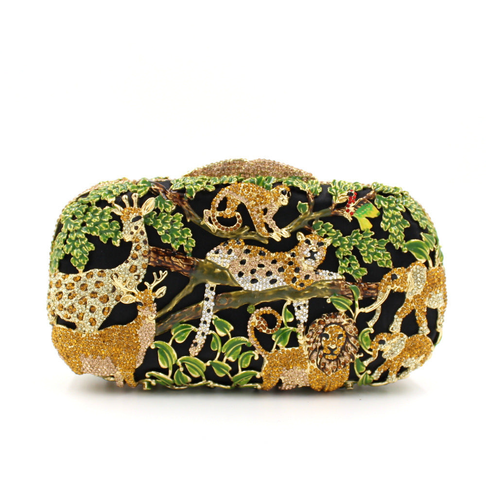 Oil drop crystal clutch