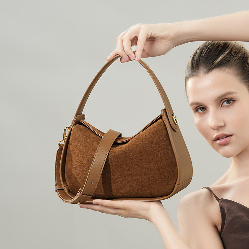 Versatile High-end  Suede Crossbody Bag