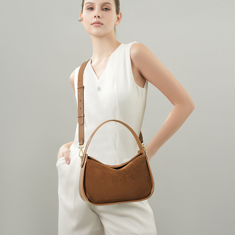 Versatile High-end  Suede Crossbody Bag