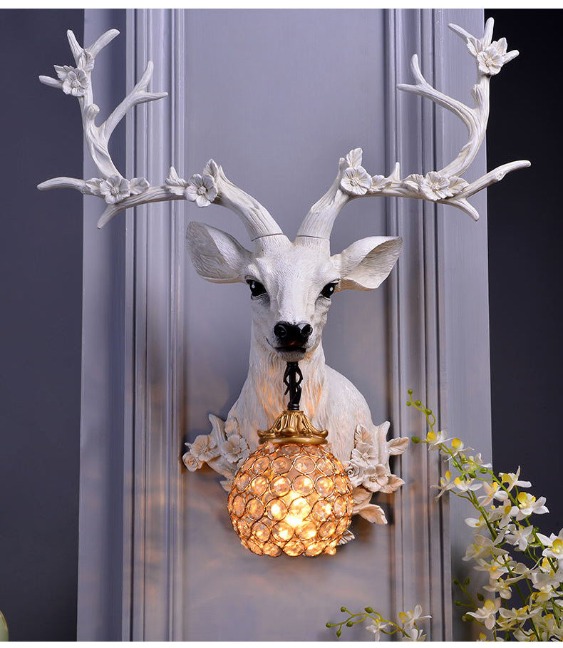 Antlers Wall Lamp Vintage Ornament Wall Lamp