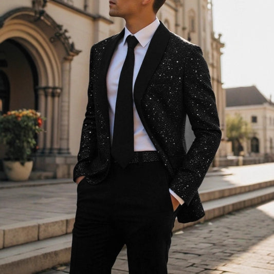 Men's Casual Shiny Party Blazer