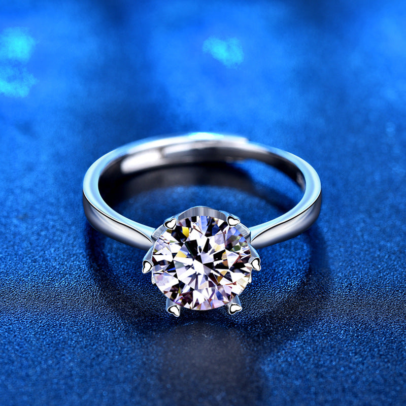 Moissanite Ring Six Claw
