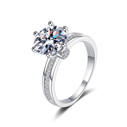 Sterling 3 Karat Moissanite Ring