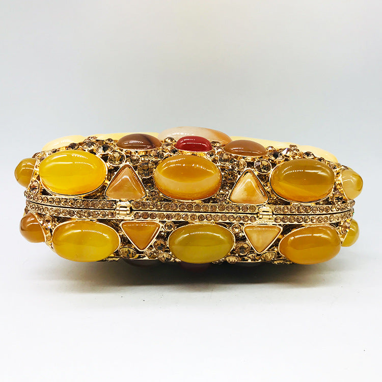 Rhinestone encrusted Handmade Clutch