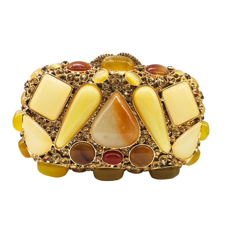 Rhinestone encrusted Handmade Clutch